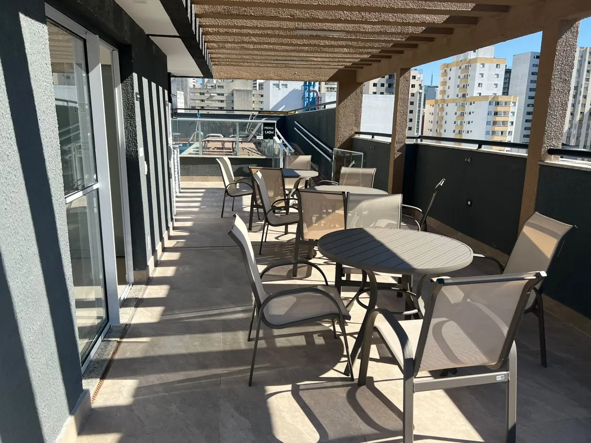 Espaço gourmet entregue em rooftop de studio na Aclimação